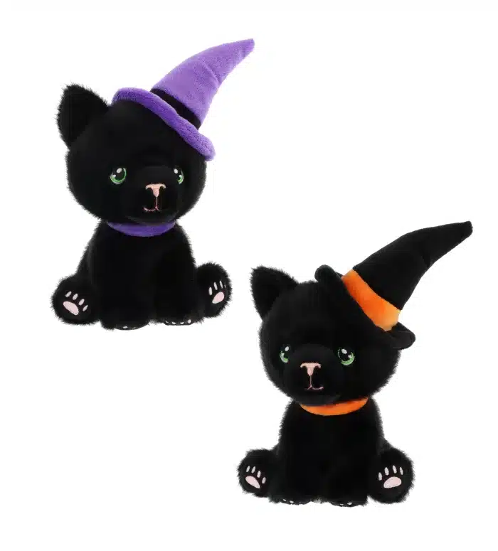 15cm Keeleco Black Cat With Witches Hat