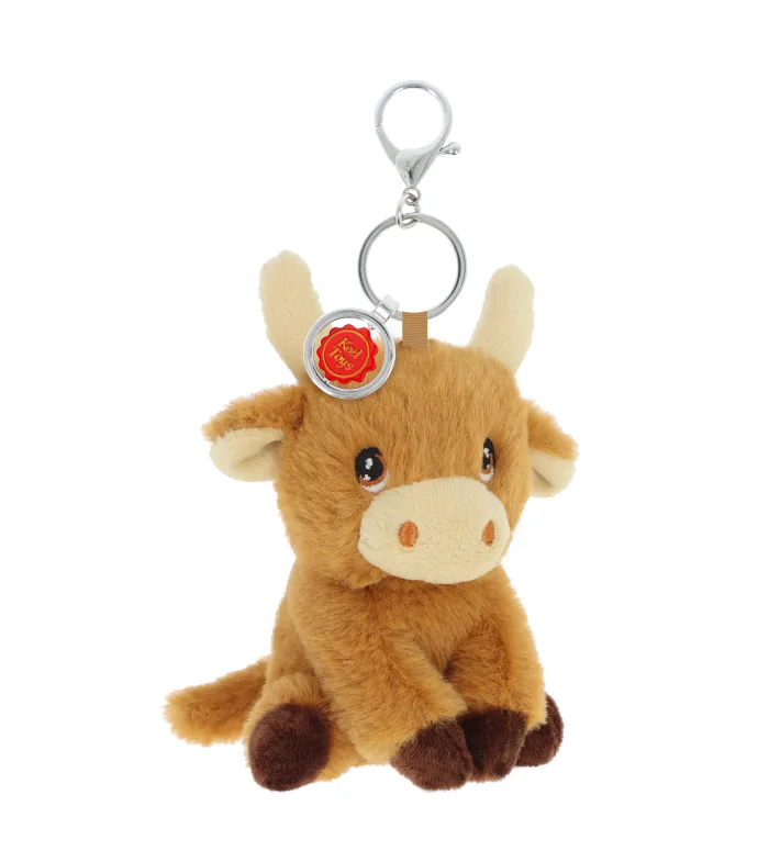 12cm Keeleco Farm Bag Charm Highland Cow