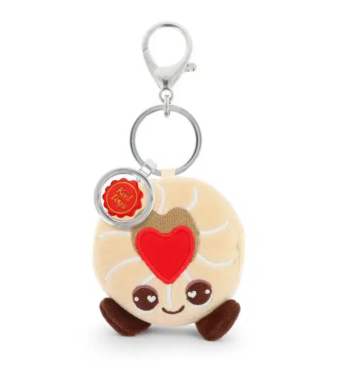 12cm Keeleco Bag Charm Jammy Biscuit