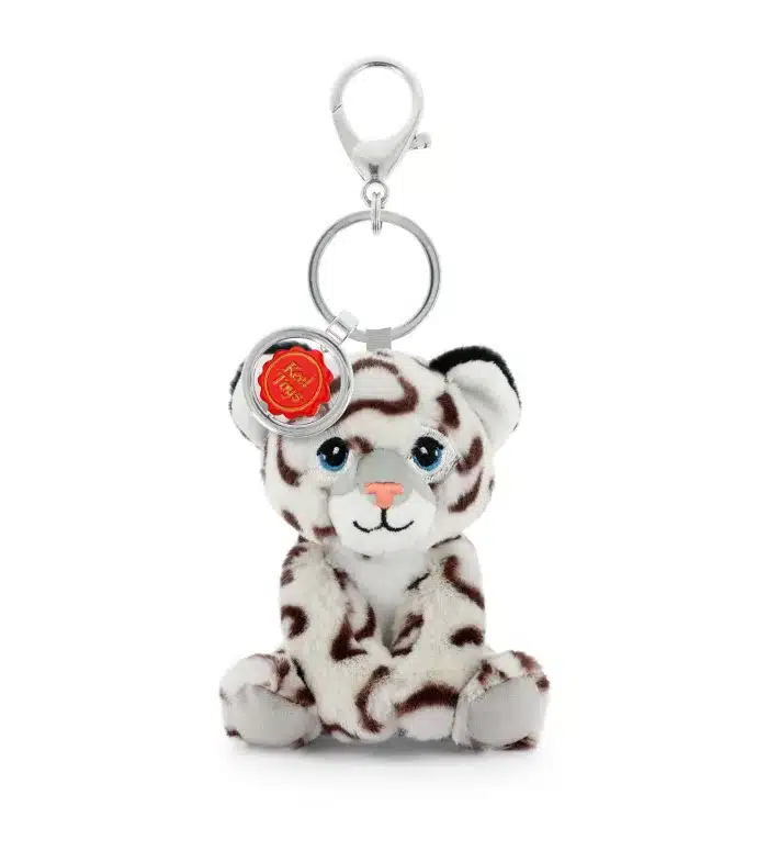 12cm Keeleco Bag Charm Snow Leopard