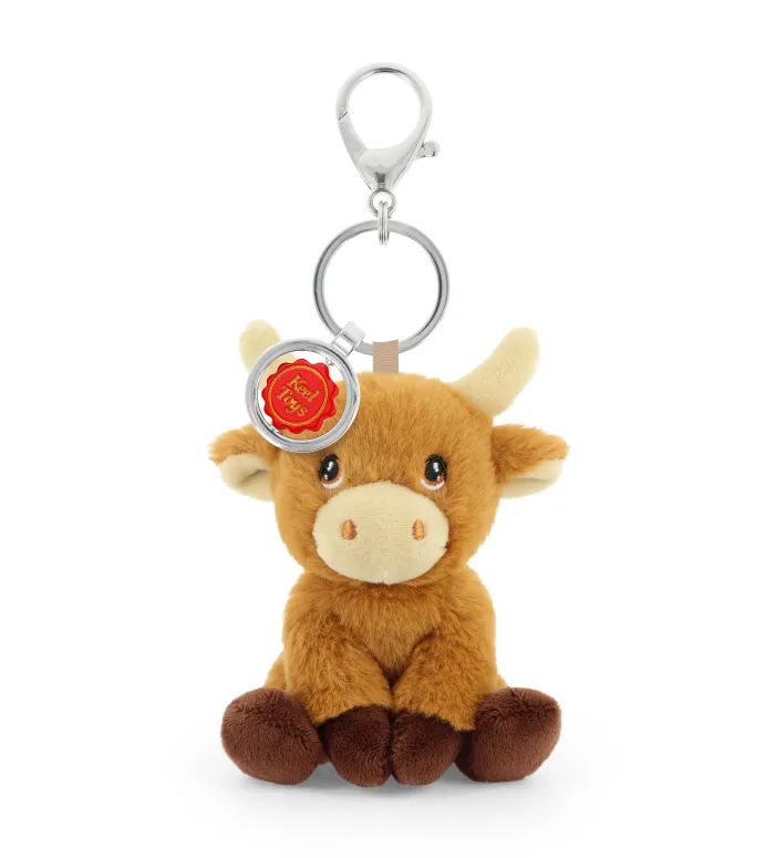 12cm Keeleco Bag Charm Highland Cow