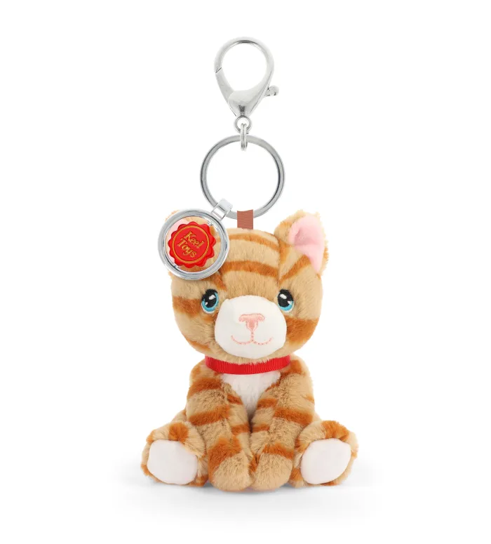 12cm Keeleco Bag Charm Ginger Cat