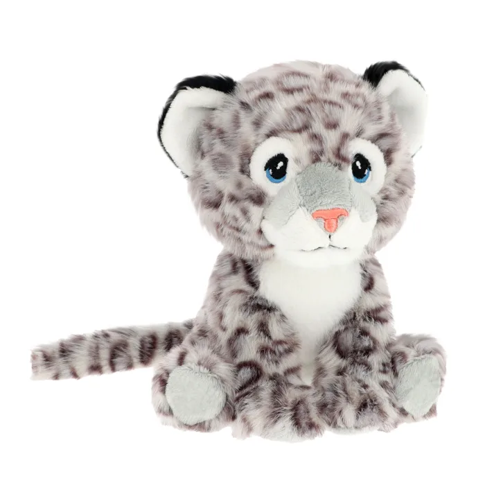 14cm Keeleco Sitting Snow Leopard