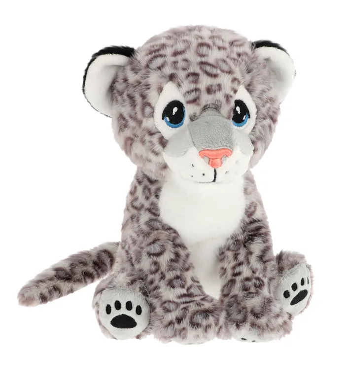 23cm Keeleco Sitting Snow Leopard