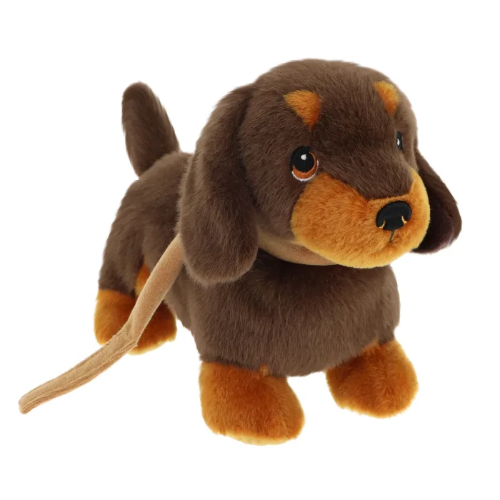 23cm Keeleco Puppy Love on Lead Dachshund