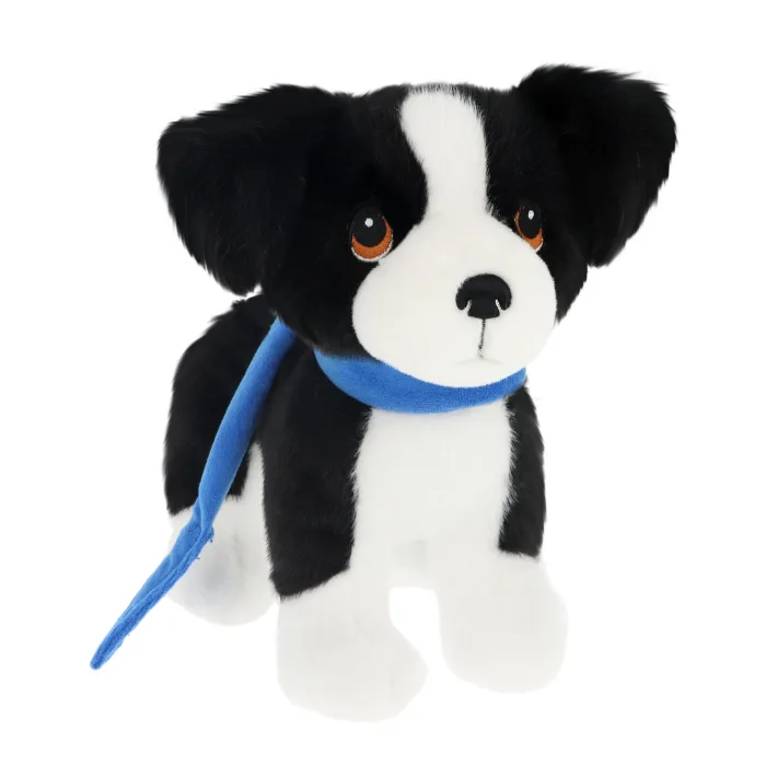 23cm Keeleco Puppy Love on Lead Border Collie